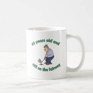 65e Birthday Golfer Gag Gift Kaffemugg