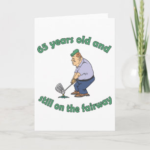 65e Birthday Golfer Gag Gift Kort