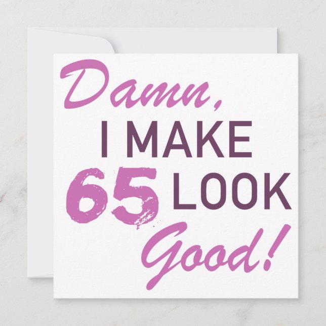 65e Birthday Humor Kort (Framsida)