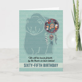 65e Birthday Native American Bear Kort