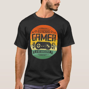 65e Birthday Old school Gamer 1957 65-årig p T Shirt