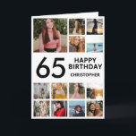 65e Birthday Photo Collage 13 Photos Black White Kort<br><div class="desc">65e Grattis på födelsedagen Photo Collage 13 Photos Black and White Birthday Card för alla åldrar. Den 13:e 15:e 16:e 18:e 20:e 30:e 40:e 60:e 70:e 80:e 90:e 100:e, alla åldrar. Om du vill göra ytterligare anpassningar klickar du på knappen "Anpassa" och användor verktyg som är utformat för att ändra...</div>