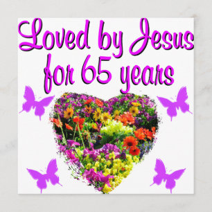 65E BIRTHDAY-RELIGIÖSA KORT