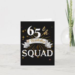 65e Birthday Squad Family Party Crew Matchi Kort