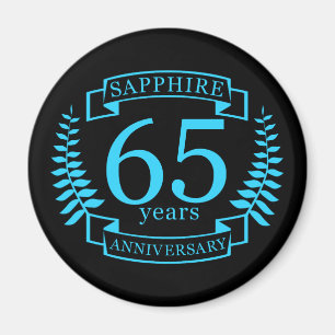 65e Bröllop ANNIVERSARY SAPPHIRE Magnet