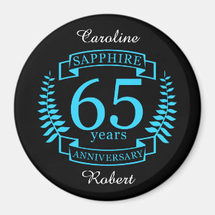 65e Bröllop ANNIVERSARY SAPPHIRE Magnet