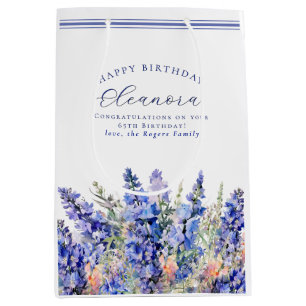 65e Födelsedag 7 juli Födelsemånad Blå blomma