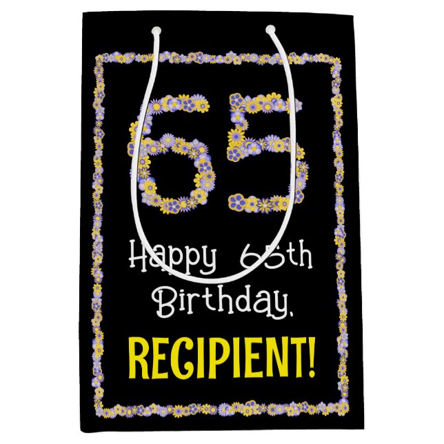 65e födelsedag: Blommigt Flowers Number, eget namn (Framsidan)