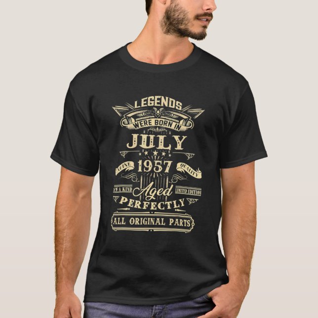 65e Födelsedag för förklaringarna, född i juli 195 T Shirt (Framsida)