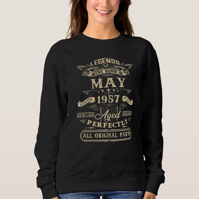 65e Födelsedag för förklaringarna födda i maj 1957 T Shirt (Framsida)
