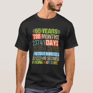 65e födelsedag ger ett futtigt antal av 65 år gaml t shirt