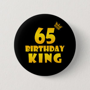 65e födelsedag Gift i 65 år gammal Birthday Kung Knapp