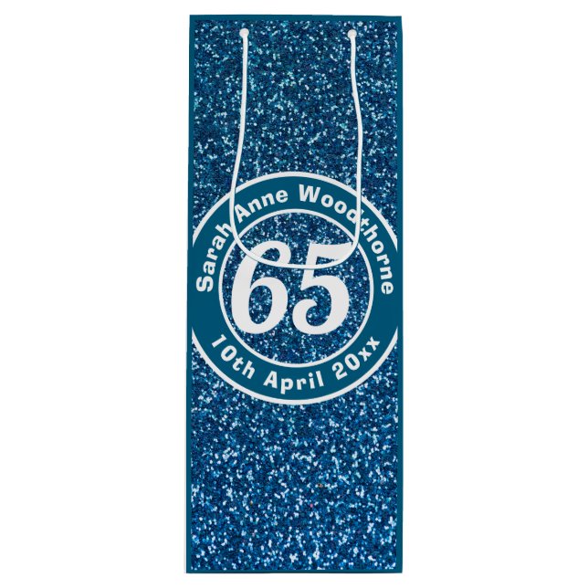 65e födelsedag med Namn, ålder och datum Vin (Framsidan)