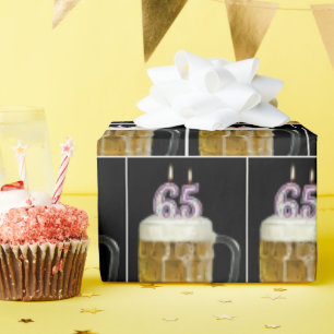 65e födelsedag Mugg med ljus Presentpapper