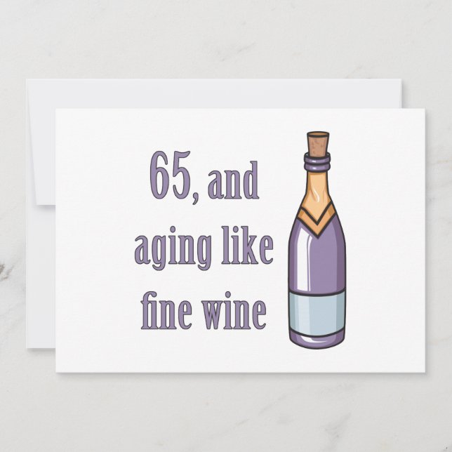 65e födelsedag som Vin Kort (Framsida)