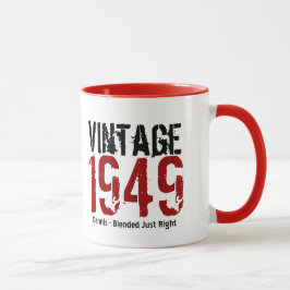 65e Födelsedag Vintage 1949 eller valfritt år V01H Mugg