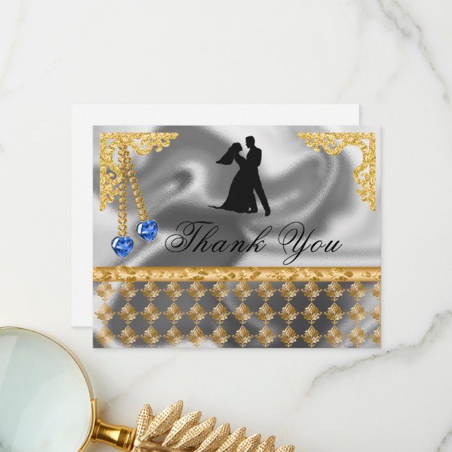 65e Födelsedagsfest Blue Hearts Gem, Tack (Fram/Back In Situ)