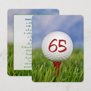 65e Födelsedagsfest Golf-tema Inbjudningar