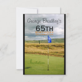65e Födelsedagsfirande Golf Anpassade Inbjudan