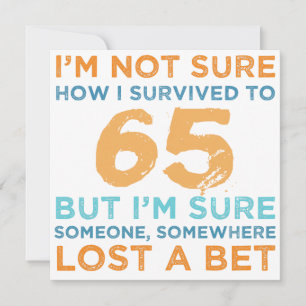 65e Födelsedagsförklaring Kort