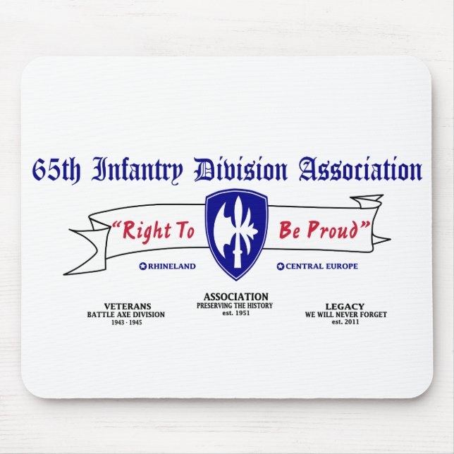 65e Infantry Division Mouse Pad Musmatta (Framsidan)