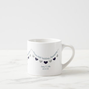 65e Sapphire Bröllop-årsdagen make & hustru Espressomugg