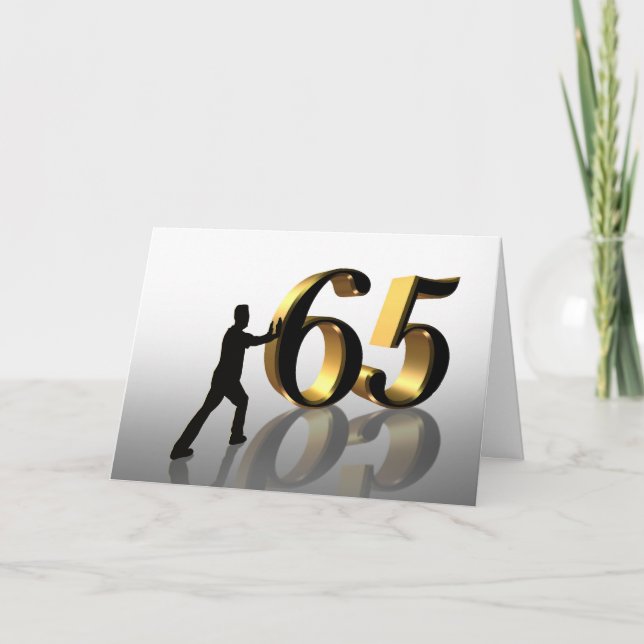 65efödelsedagsfest inbjudan "driftig 65", (Framsida)