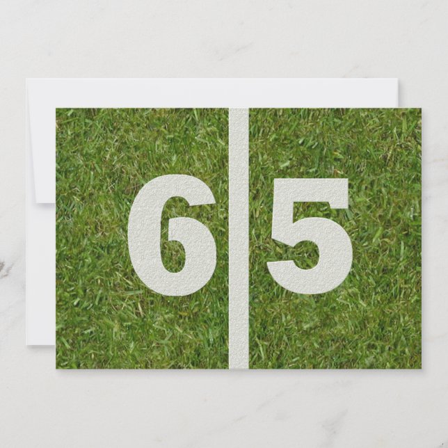 65egårdfödelsedagsfest!  Anpassadeinbjudan Inbjudningar (Framsida)