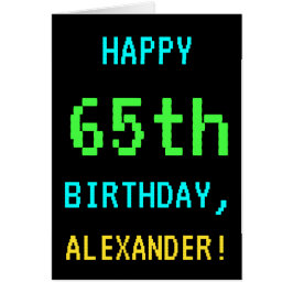 65en Vintage/retro-videospel för roligt på födelse Hälsningskort