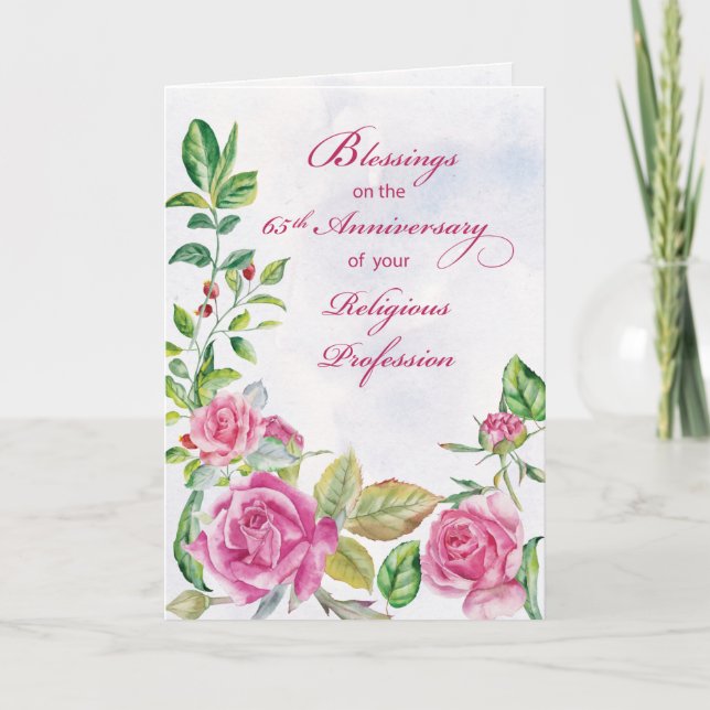 65ens årsdag för Religiösans yrkesverksamma Rosa Kort (Framsida)