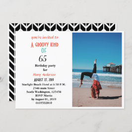65ens födelsedag En groovy typ av 65-födelsedagsin Inbjudningar
