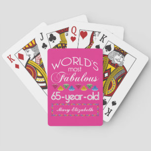 65ens födelsedag Rosa av de mest färgade färglösa Casinokort