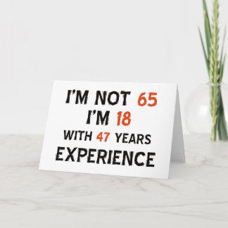65ens födelsedagskalender kort