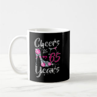 65th Birthday Gifts Cheers To 65 Year Old Wine hig Kaffemugg