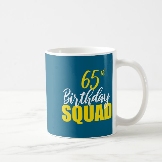 65th Happy Birthday Squad Party Bday Family Group  Kaffemugg (Höger)