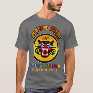 661:a Tanken Förstörare Bn w Rulla EUR SVC WWII T Shirt