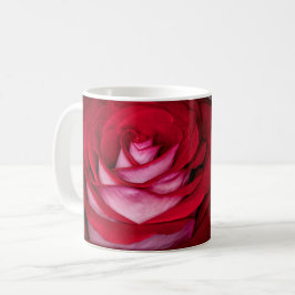 6621-Röd, Vit och Rosa ros Kaffemugg