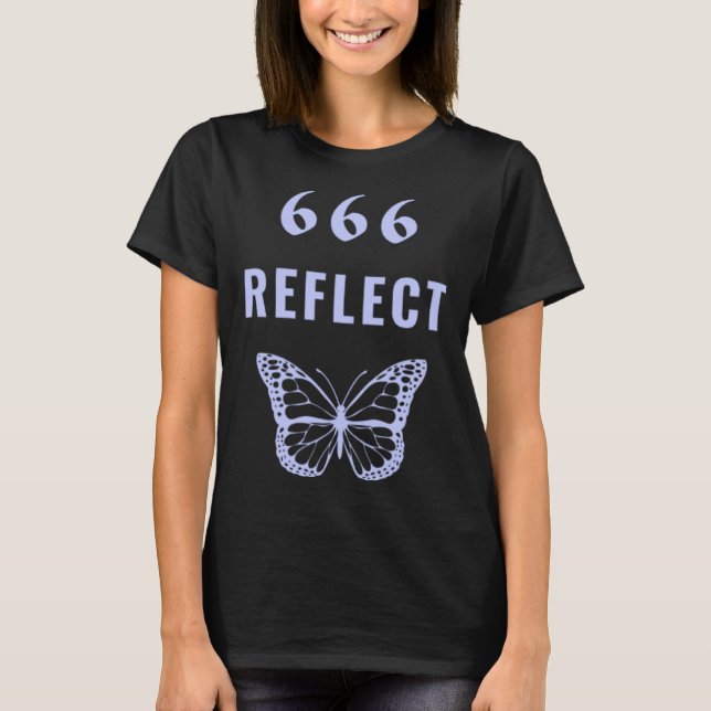 666 Angel Number Reflect T Shirt (Framsida)