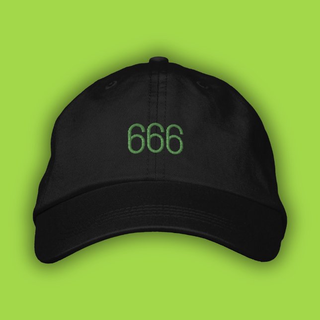 666 Angel Nummer Grönt Pop Girl Summer Pappa Hat Broderad Keps (Skapare uppladdad)