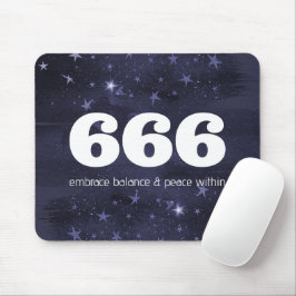 666 Angel Nummer Stars Högre självjustering Musmatta