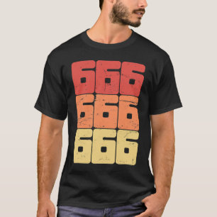 666 Djävulens nummer Satanisk Ockult Pagan Gothi T Shirt