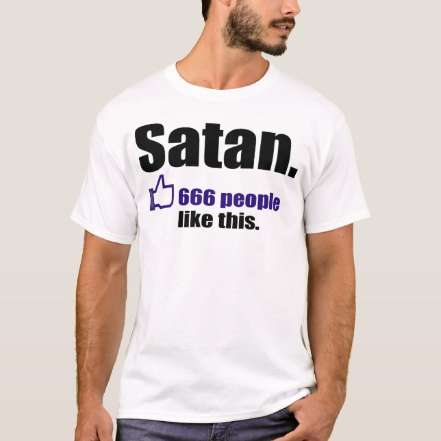 666 folk gillar Satan Tee Shirt (Framsida)