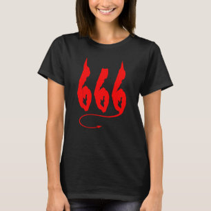 666 Mark of the Beast Satanism Sinner Djävulen Hor T Shirt