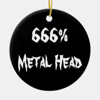 666%Metall Head Julgransprydnad Keramik