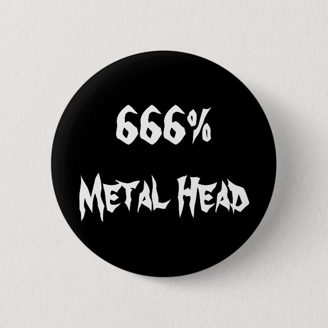 666%Metall Head Knapp (Framsida)