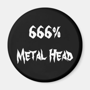 666%Metall Head Magnet