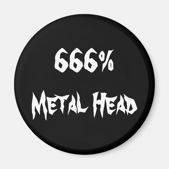 666%Metall Head Magnet (Framsidan)