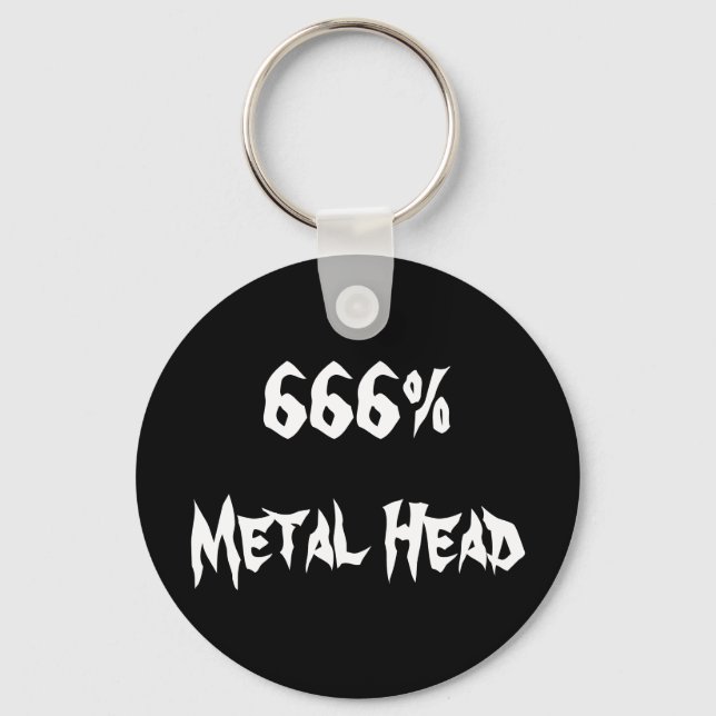 666%Metall Head Nyckelring (Framsida)