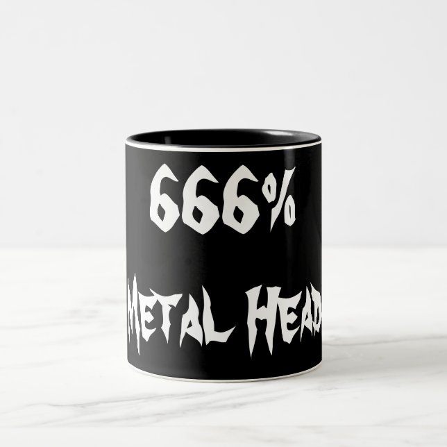 666%Metall Head Två-Tonad Mugg (Center)
