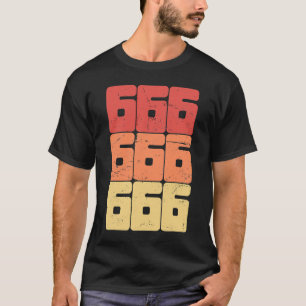 666 Nummer på Beasten Satanic Occult Pagan Gothi T Shirt